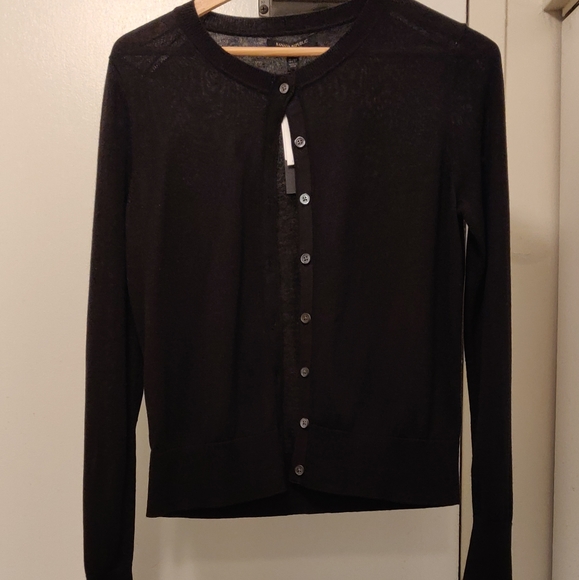 Banana Republic Black Silk Cashmere Cardigan